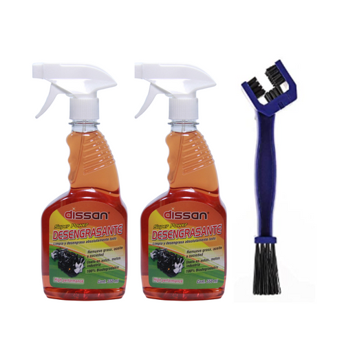 Kit: 2 Desengrasante 550ml + Cepillo