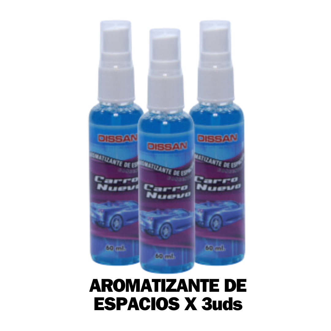 Aromatizante Carro Nuevo 60ml X 3Ud