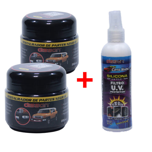 KIT: 2 RESTAURADORES 200GR + SILICONA 200ML